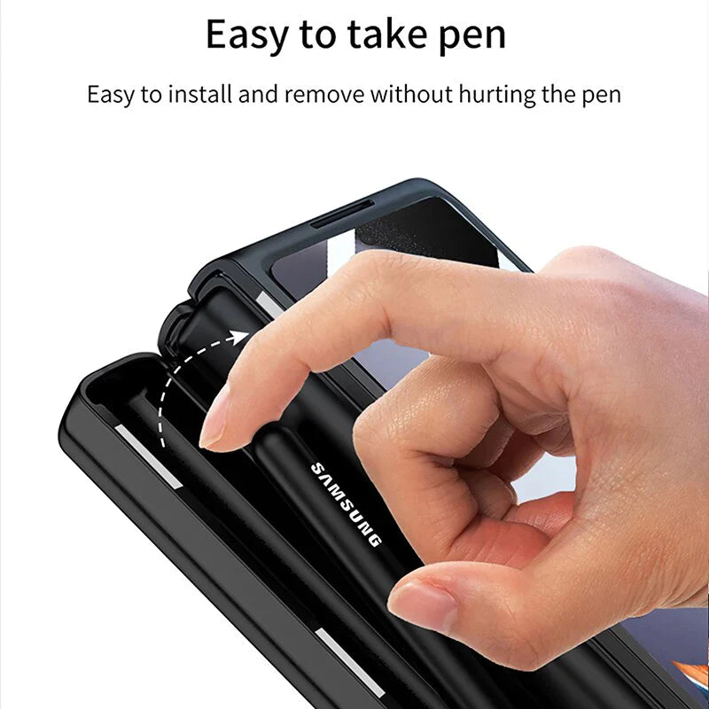 Magnetic Frame Kick Stand All-Included Case With S-Pen Slot For Z Fold 5