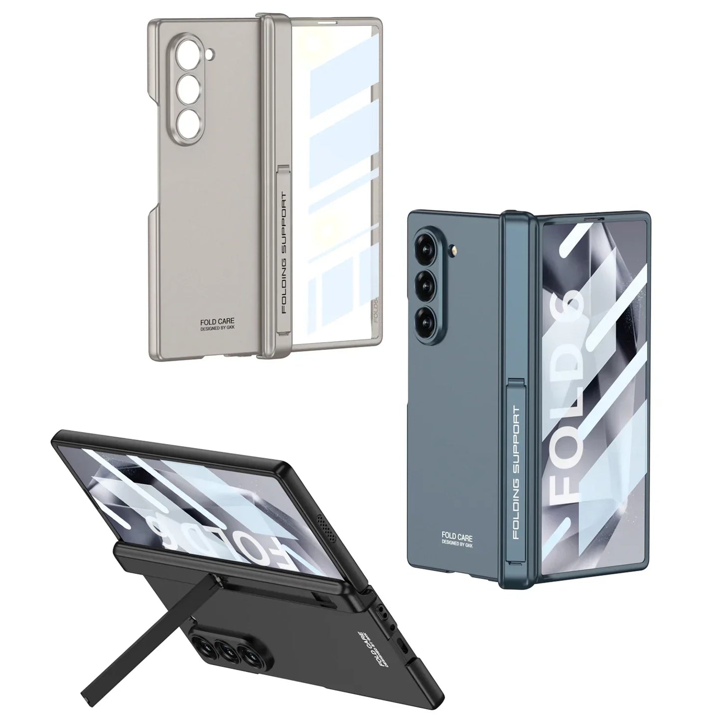 Galaxy Z Fold6 Stand Holder Electroplated Shockproof Case