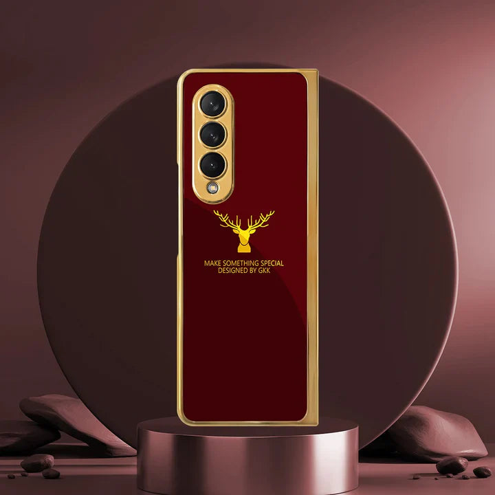 Samsung Galaxy Z Fold Series Deer Pattern Glass Case