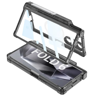 Transparent Shockproof Case With Bracket For Galaxy Z Fold 6