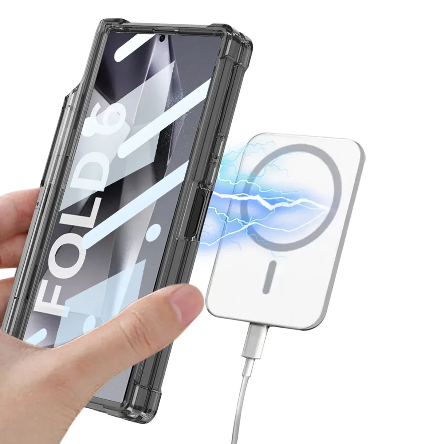 Transparent Shockproof Case With Bracket For Galaxy Z Fold 6