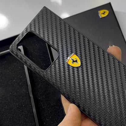 Galaxy Z Fold Series Ferrari Carbon Fibre Black Case