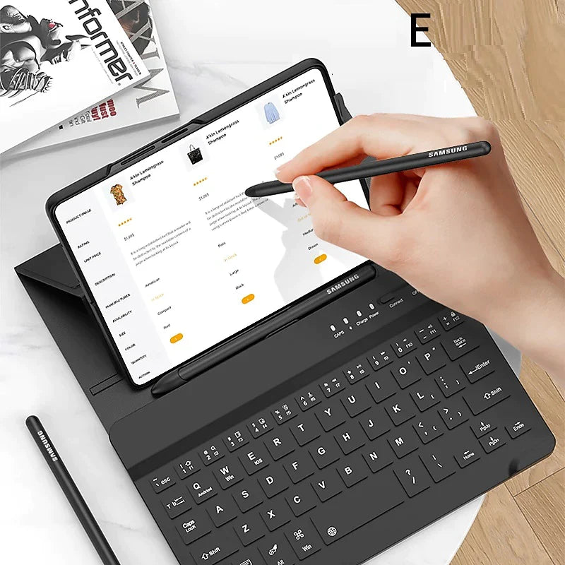 Wireless Keyboard Leather Magnetic Flip Case For Fold Series