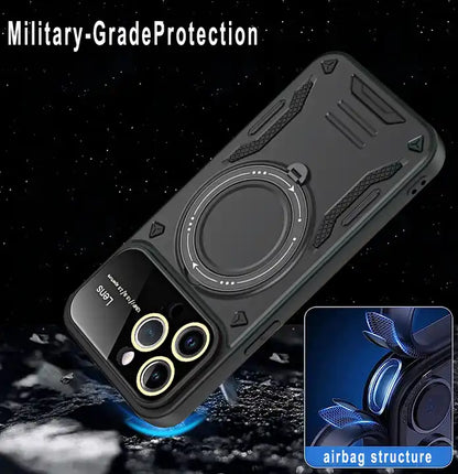 Multifunctional Magnetic Lens Protect Holder case for iPhone 15 Series