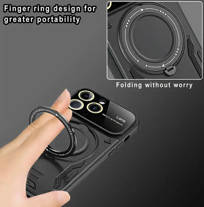 Multifunctional Magnetic Lens Protect Holder case for iPhone 15 Series