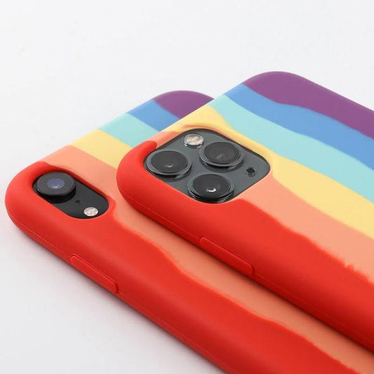 Rainbow Soft Silicone Case for iPhone 12 All Series