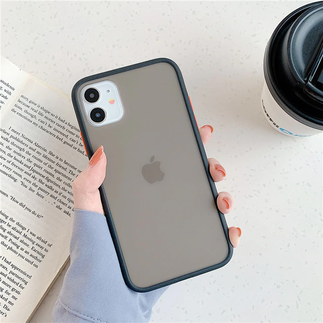 Smoke Silicon Matte Camera Closed Case For iPhone11