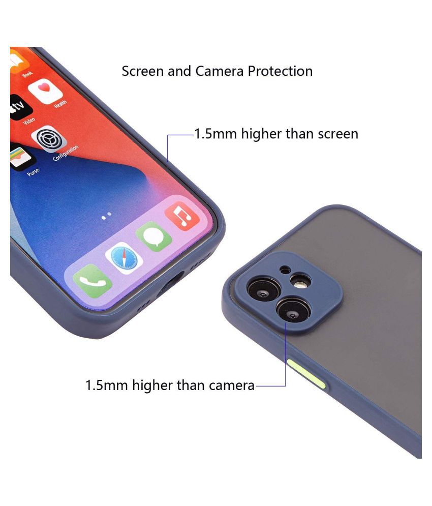 Smoke Silicon Matte Camera Closed Case For iPhone11