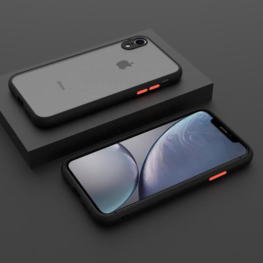 Smoke Silicon Matte Camera Closed Case For iPhone XR