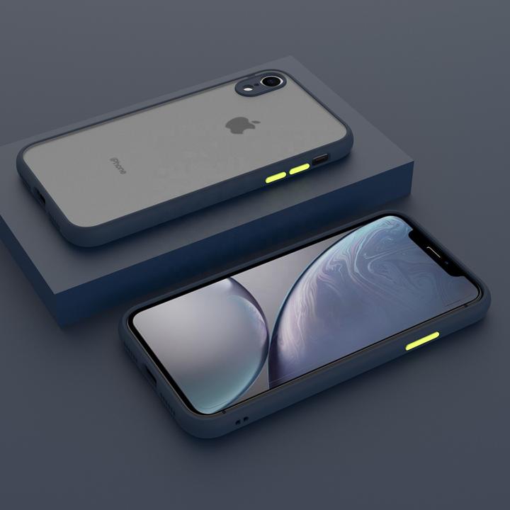 Smoke Silicon Matte Camera Closed Case For iPhone XR