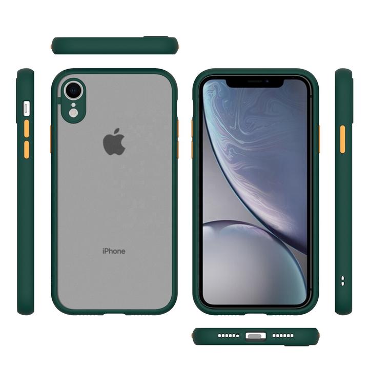 Smoke Silicon Matte Camera Closed Case For iPhone XR