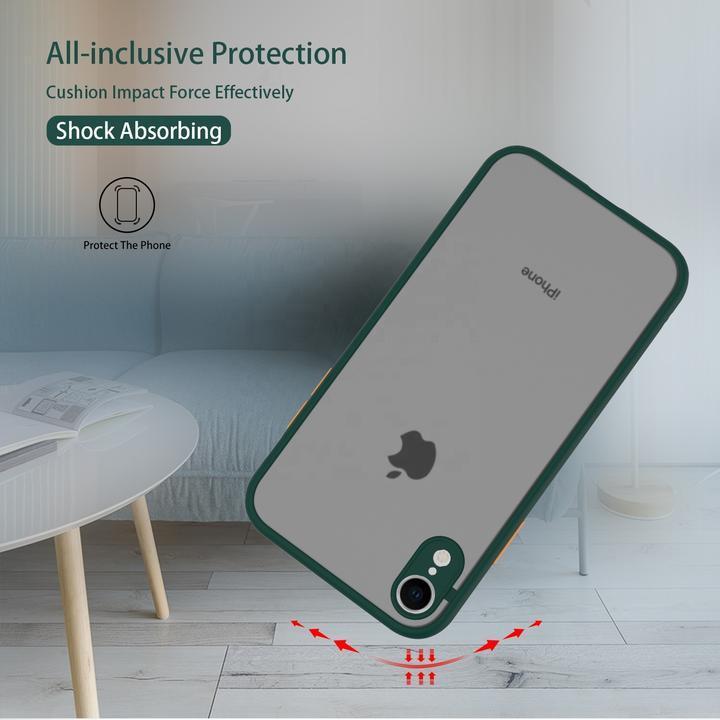 Smoke Silicon Matte Camera Closed Case For iPhone XR