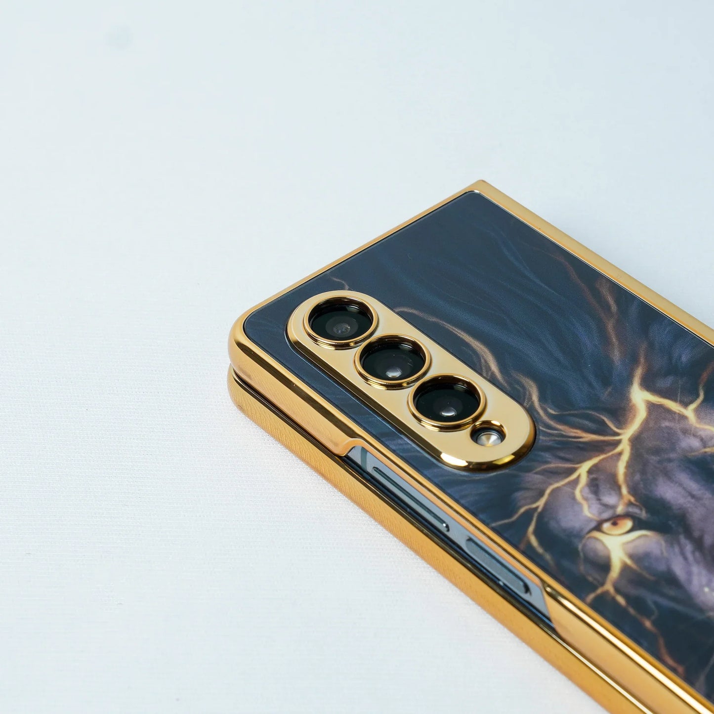 Galaxy Z Fold Series Lion Pattern Glass Cover Case