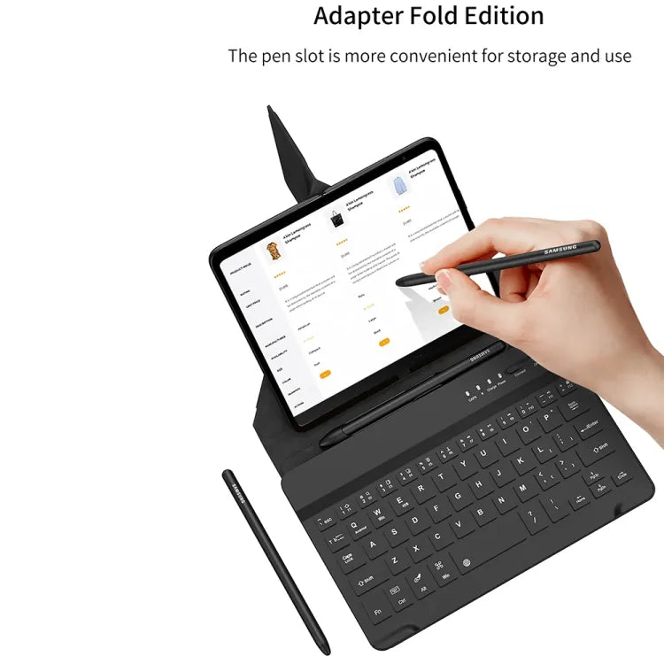 Wireless Keyboard Leather Magnetic Flip Case For Z Fold 5