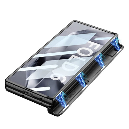 Transparent Magnetic Case With Hinge Protection For Galaxy Z Fold 6