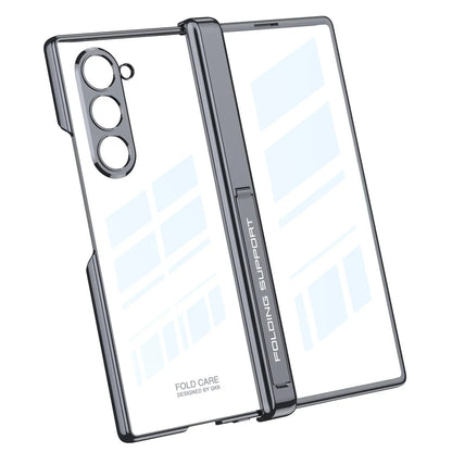 Transparent Magnetic Case With Hinge Protection For Galaxy Z Fold 6