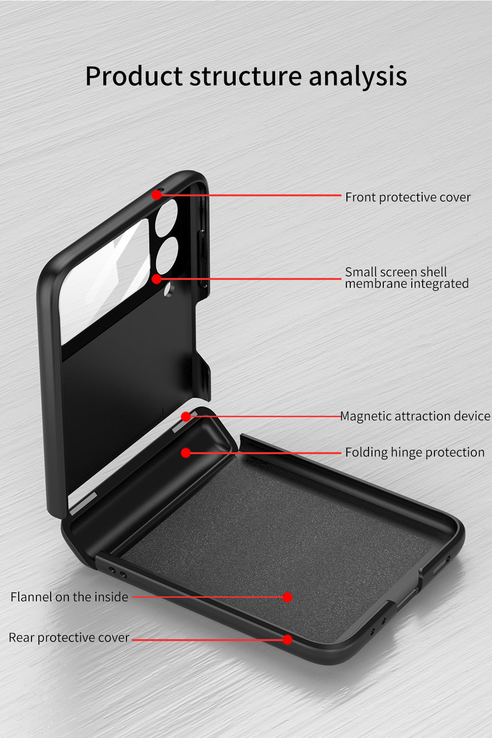 MAGNETIC FOLDING ALL-INCLUSIVE SHELL CASE FOR GALAXY  Z FLIP 4