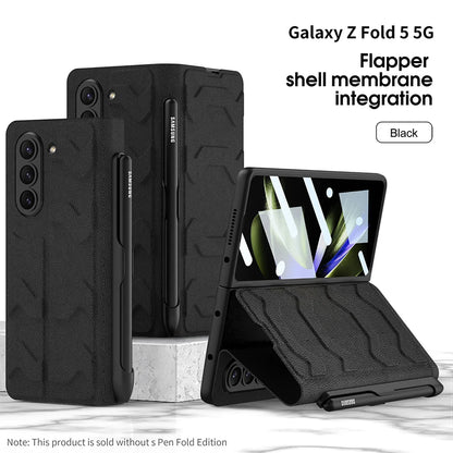 LEATHER CASE WITH SIDE PEN SLOT FOR SAMSUNG GALAXY Z FOLD 5