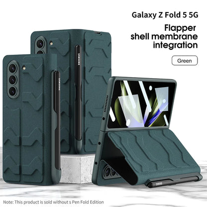 LEATHER CASE WITH SIDE PEN SLOT FOR SAMSUNG GALAXY Z FOLD 5