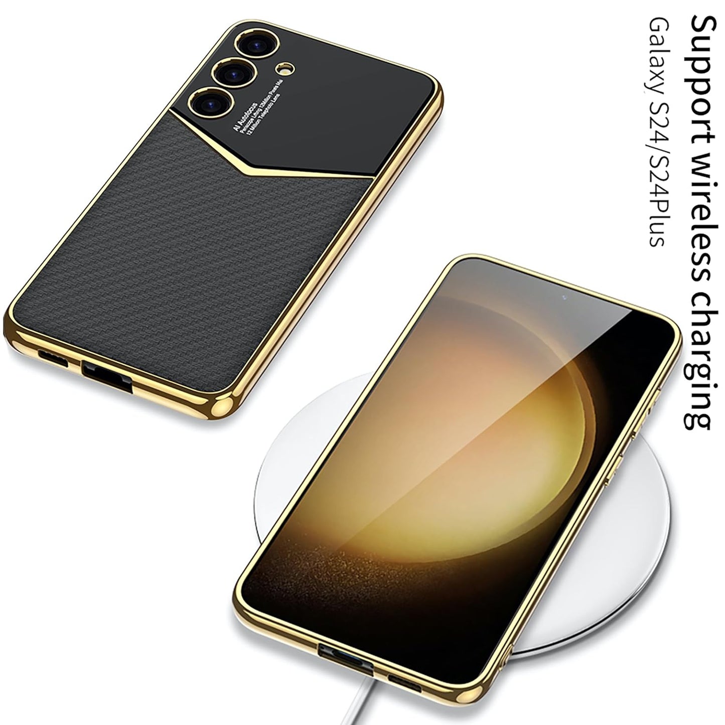 Royal Gold Plated Luxury Leather Case - Samsung