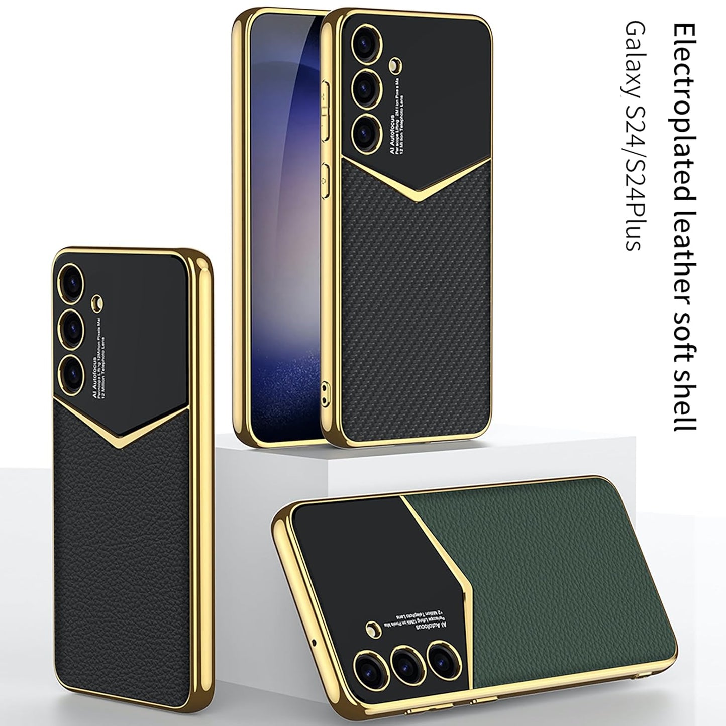 Royal Gold Plated Luxury Leather Case - Samsung