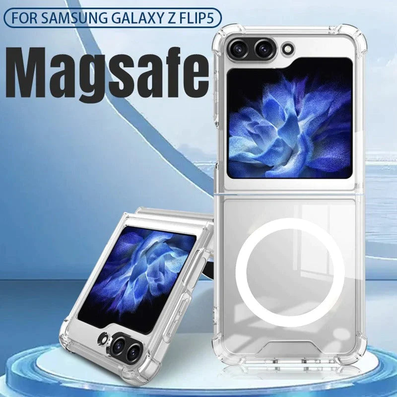 Samsung Galaxy Z Flip6 Slim Magnetic MagSafe Transparent Case