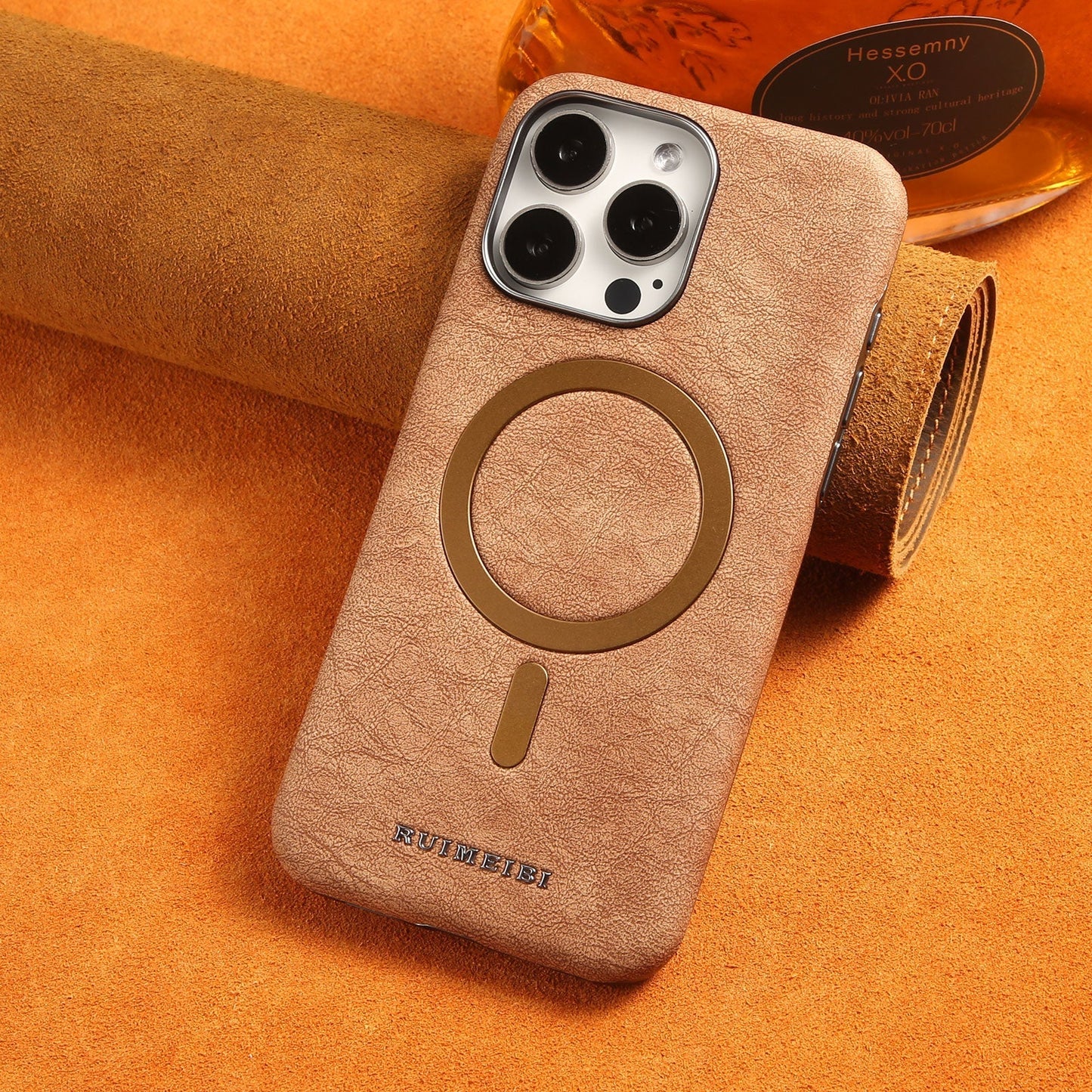 Classic Vintage Leather Magnetic iPhone Case